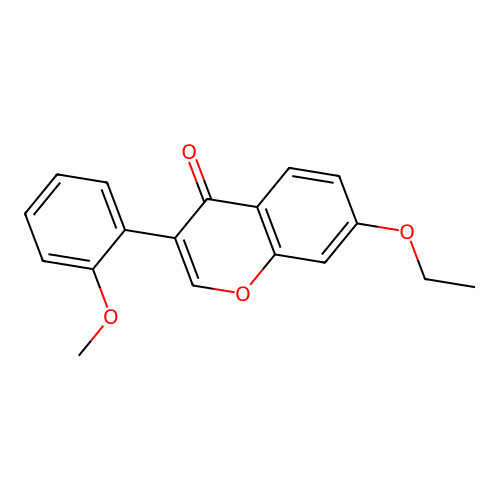 7-ethoxy-3-(2-methoxyphenyl)-4H-chromen-4-one structure