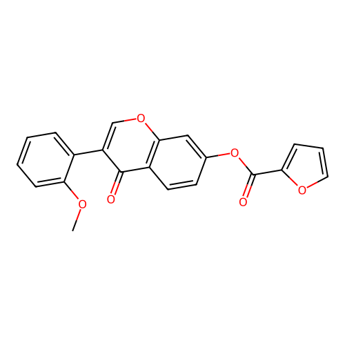 3-(2-methoxyphenyl)-4-oxo-4H-chromen-7-yl furan-2-carboxylate structure