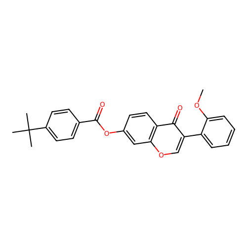 3-(2-Methoxyphenyl)-4-oxochromen-7-yl 4-(tert-butyl)benzoate structure