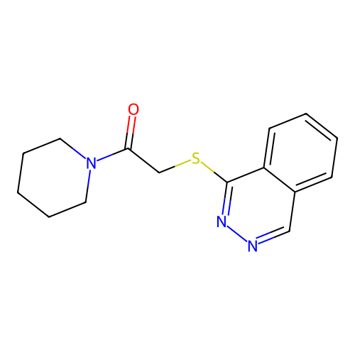 2-(Phthalazin-1-ylsulfanyl)-1-(piperidin-1-yl)ethanone structure