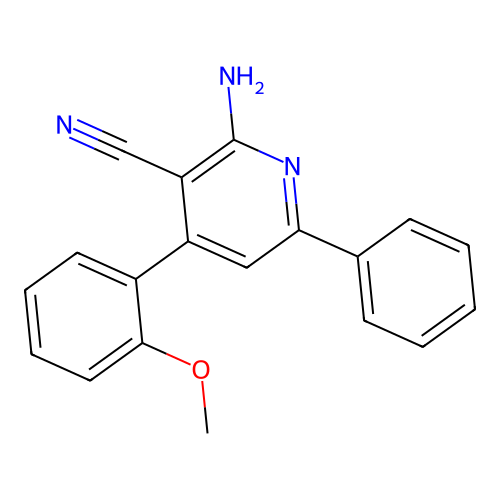 2-Amino-4-(2-methoxyphenyl)-6-phenylpyridine-3-carbonitrile structure