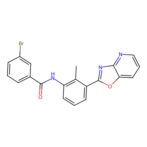 3-bromo-N-[2-methyl-3-([1,3]oxazolo[4,5-b]pyridin-2-yl)phenyl]benzamide structure