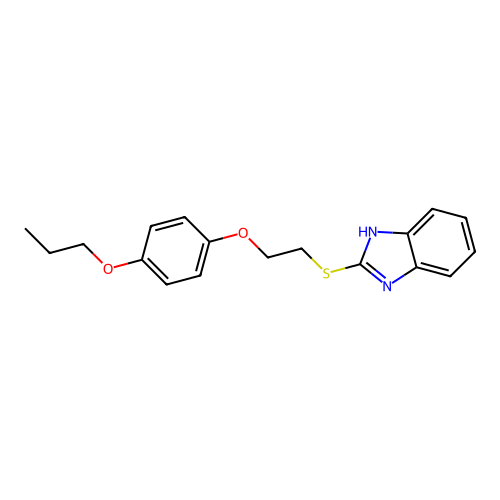 2-{[2-(4-propoxyphenoxy)ethyl]sulfanyl}-1H-benzimidazole structure