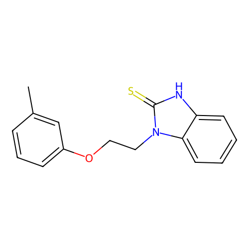 1-(2-m-Tolyloxy-ethyl)-1H-benzoimidazole-2-thiol structure