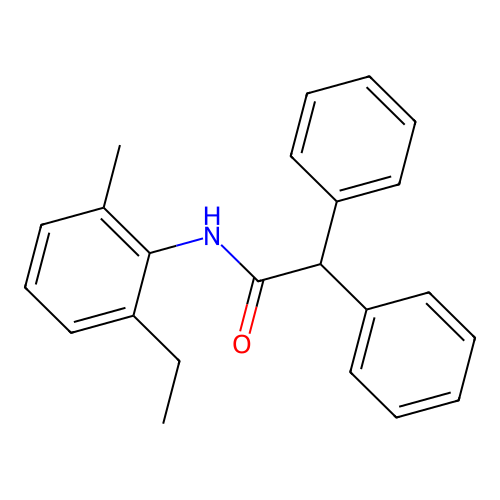 N-(2-ethyl-6-methylphenyl)-2,2-diphenylacetamide structure