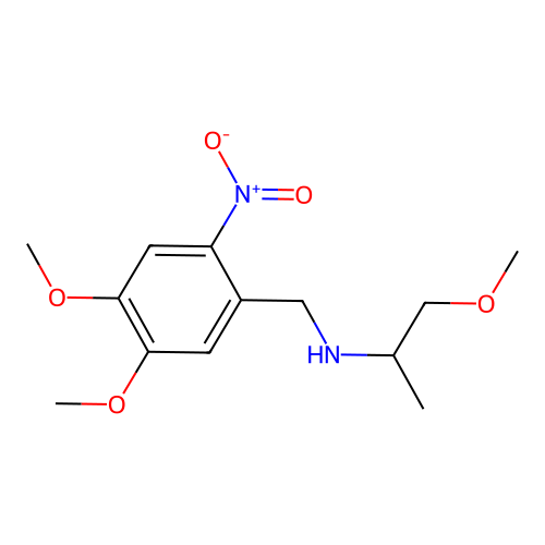 N-(4,5-dimethoxy-2-nitrobenzyl)-1-methoxypropan-2-amine structure