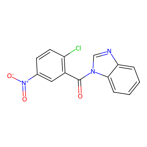 1H-benzimidazol-1-yl(2-chloro-5-nitrophenyl)methanone structure