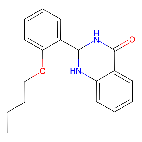 2-(2-butoxyphenyl)-2,3-dihydroquinazolin-4(1H)-one structure
