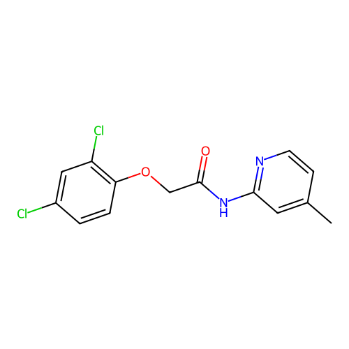 2-(2,4-dichlorophenoxy)-N-(4-methylpyridin-2-yl)acetamide structure