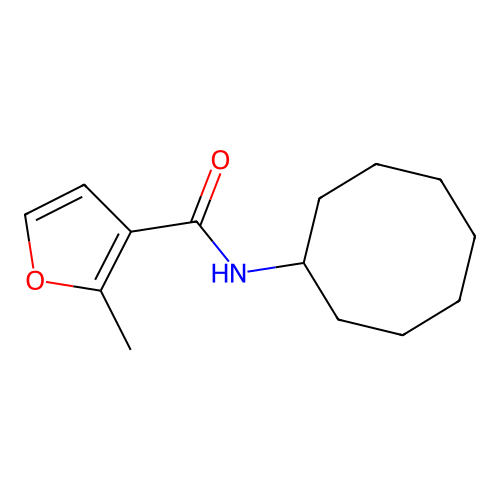 N-cyclooctyl-2-methyl-3-furamide structure