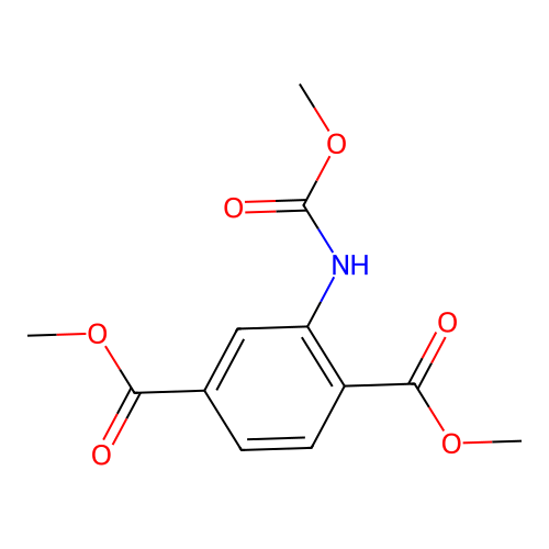 Dimethyl 2-[(methoxycarbonyl)amino]benzene-1,4-dicarboxylate structure