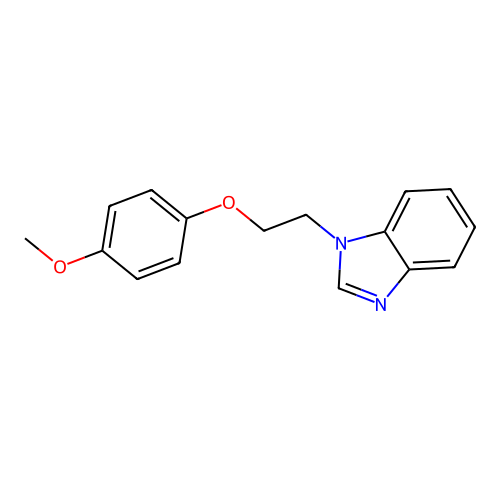 1-[2-(4-methoxyphenoxy)ethyl]-1H-benzimidazole structure