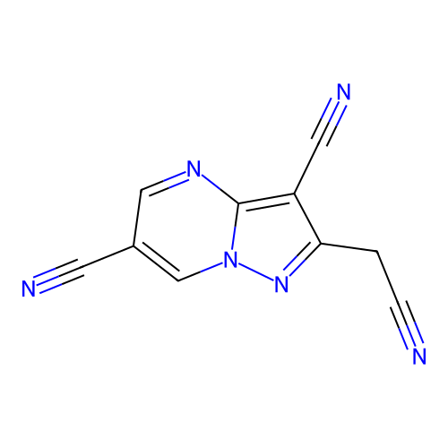 2-(Cyanomethyl)pyrazolo[1,5-a]pyrimidine-3,6-dicarbonitrile structure