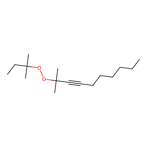 2-Methyl-2-(tert-pentylperoxy)dec-3-yne structure