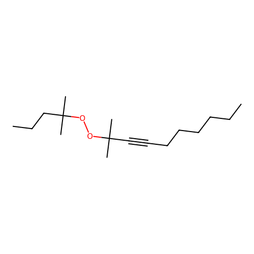 2-Methyl-2-((2-methylpentan-2-yl)peroxy)dec-3-yne structure