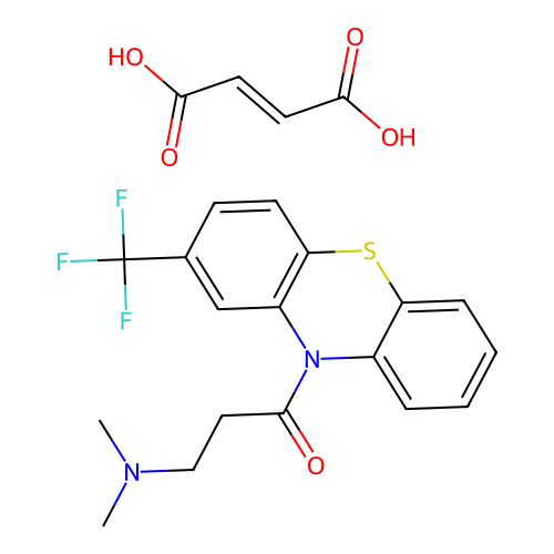 3-Dimethylamino-1-(2-trifluoromethyl-phenothiazin-10-yl)-propan-1-one structure