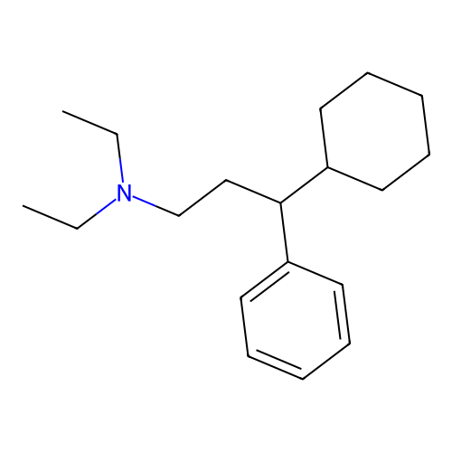 3-cyclohexyl-N,N-diethyl-3-phenylpropan-1-amine structure