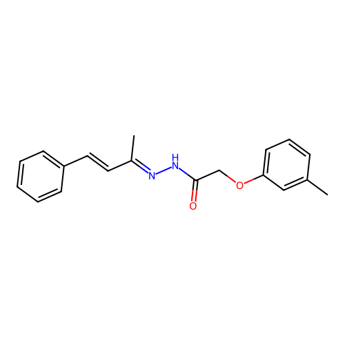 2-(3-Methylphenoxy)-N'-(1-methyl-3-phenyl-2-propenylidene)acetohydrazide structure