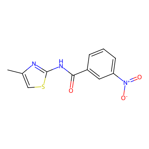N-(4-methyl-1,3-thiazol-2-yl)-3-nitrobenzamide structure
