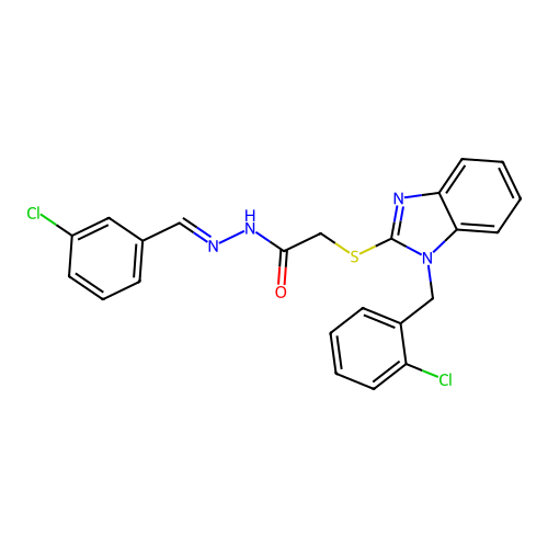 C23H18Cl2N4OS structure