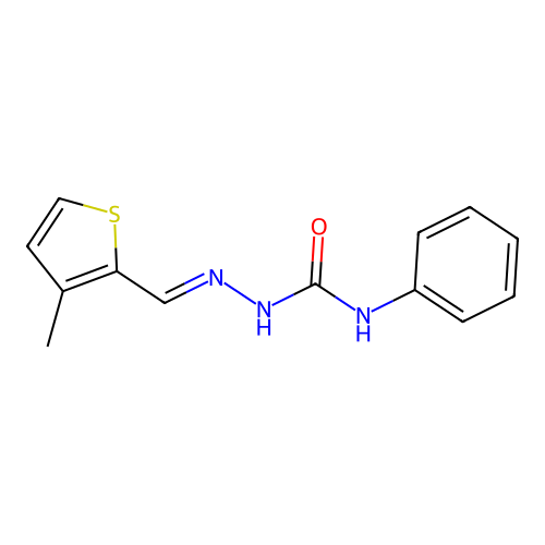 3-methyl-2-thiophenecarbaldehyde N-phenylsemicarbazone structure