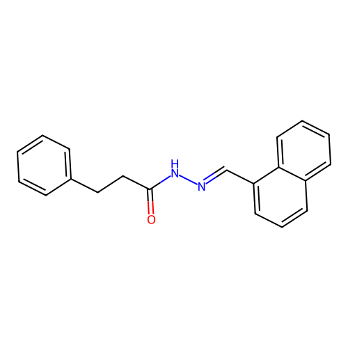 N'-(1-naphthylmethylene)-3-phenylpropanohydrazide structure