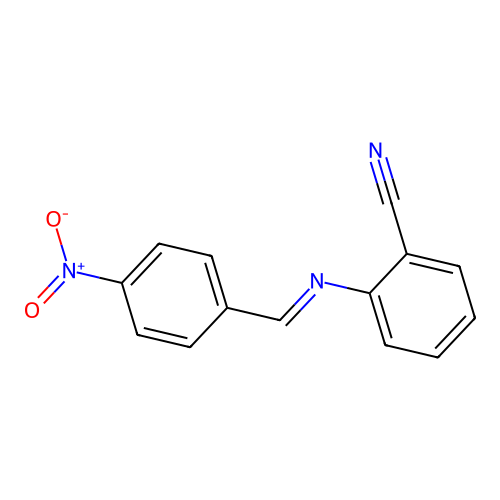 2-[(4-硝基苯基)亚甲基氨基]苄腈 structure