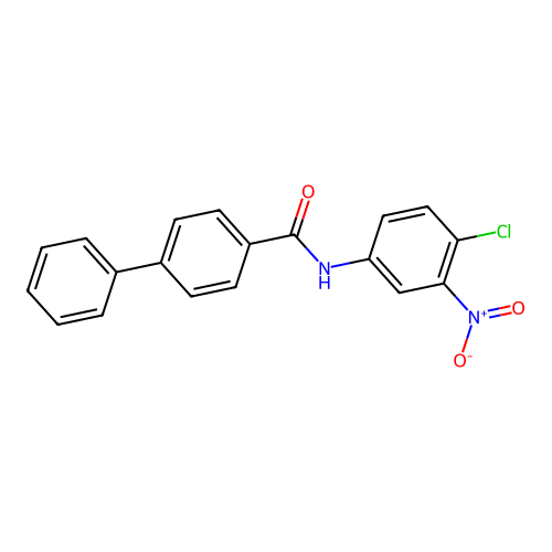 N-(4-chloro-3-nitrophenyl)-4-biphenylcarboxamide structure
