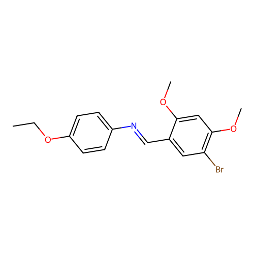 Benzenamine, N-(5-bromo-2,4-dimethoxybenzylidene)-4-ethoxy- structure