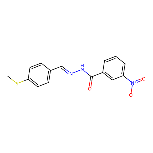 N'-{(E)-[4-(methylsulfanyl)phenyl]methylidene}-3-nitrobenzohydrazide structure
