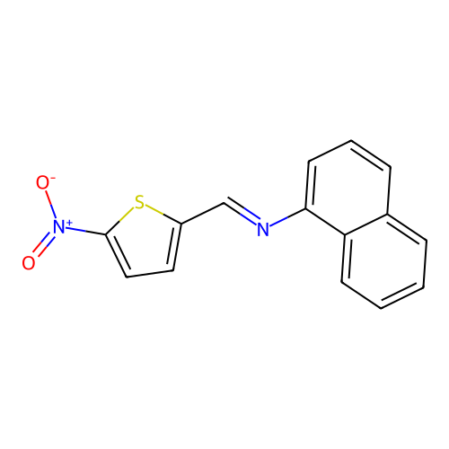 1-Naphthyl-[(5-nitro-2-thienyl)methylene]amine structure