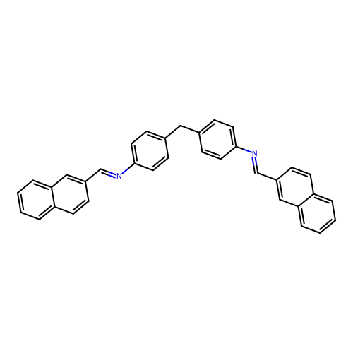 4,4'-methanediylbis{N-[(E)-naphthalen-2-ylmethylidene]aniline} structure