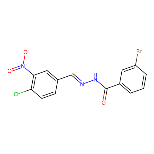 3-bromo-N'-{4-chloro-3-nitrobenzylidene}benzohydrazide structure