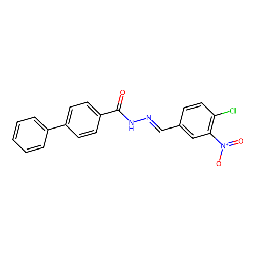 N'-(4-chloro-3-nitrobenzylidene)-4-biphenylcarbohydrazide structure