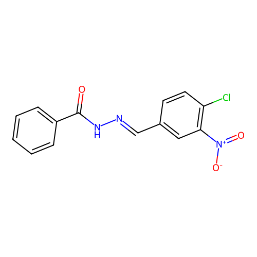 N'-(4-chloro-3-nitrobenzylidene)benzohydrazide structure