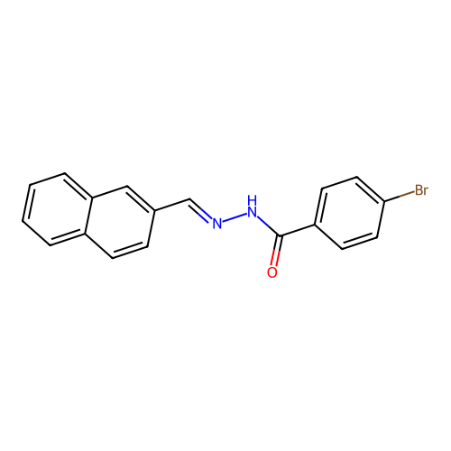 4-bromo-N-[(E)-naphthalen-2-ylmethylideneamino]benzamide structure