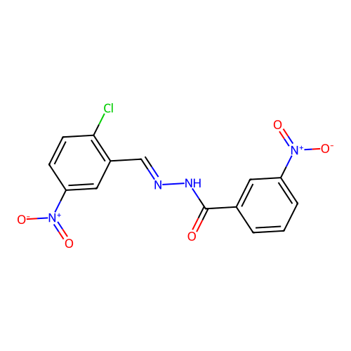 N'-(2-chloro-5-nitrobenzylidene)-3-nitrobenzohydrazide structure