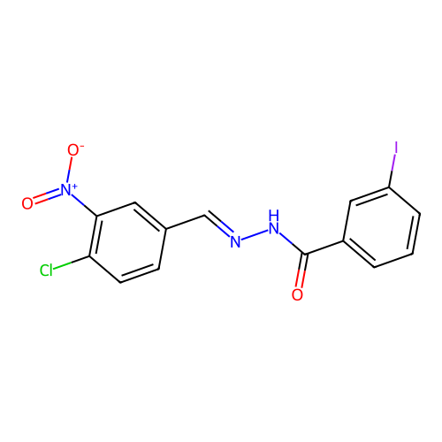 N'-[(1E)-(4-chloro-3-nitrophenyl)methylene]-3-iodobenzohydrazide structure