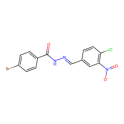 4-bromo-N'-{4-chloro-3-nitrobenzylidene}benzohydrazide structure
