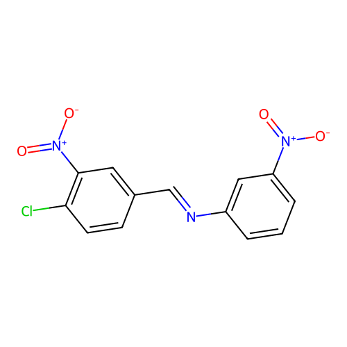 N-(4-chloro-3-nitrobenzylidene)-3-nitroaniline structure