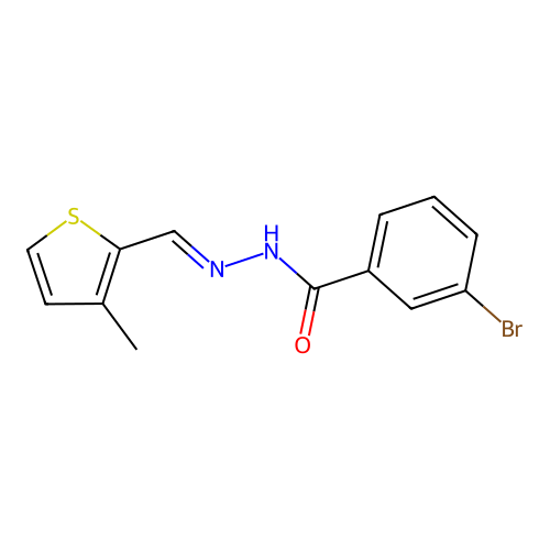 3-bromo-N'-[(3-methyl-2-thienyl)methylene]benzohydrazide structure