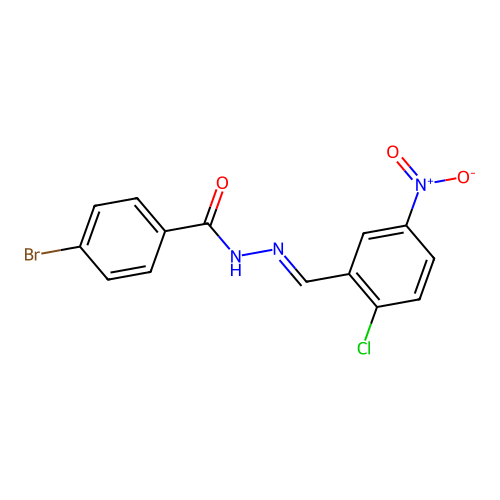 4-bromo-N'-(2-chloro-5-nitrobenzylidene)benzohydrazide structure