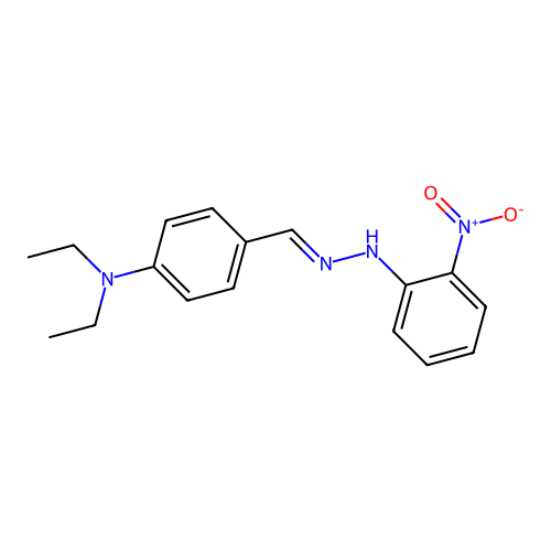 4-(Diethylamino)benzaldehyde {2-nitrophenyl}hydrazone structure