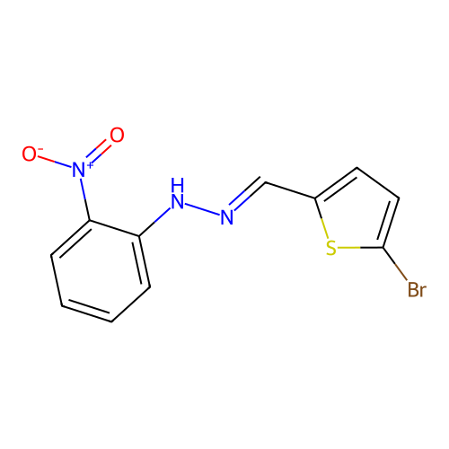 1-[(5-Bromo-2-thienyl)methylene]-2-(2-nitrophenyl)hydrazine structure