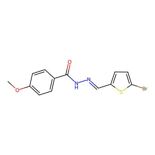 N'-[(5-bromo-2-thienyl)methylene]-4-methoxybenzohydrazide structure
