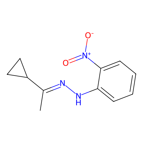 1-Cyclopropylethanone {2-nitrophenyl}hydrazone structure
