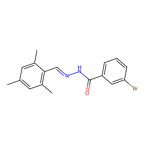 3-bromo-N'-(mesitylmethylene)benzohydrazide structure