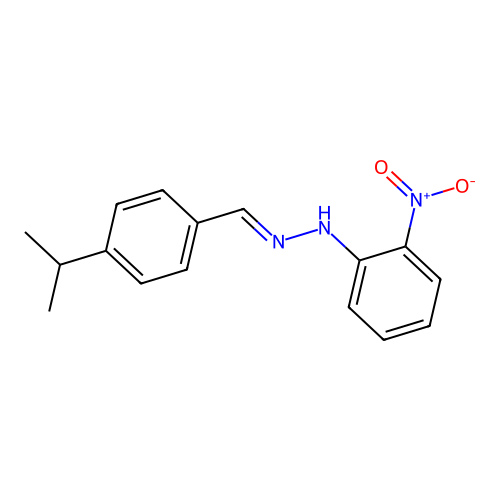4-Isopropylbenzaldehyde {2-nitrophenyl}hydrazone structure