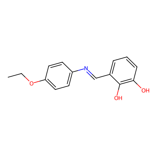 3-{[(4-Ethoxyphenyl)imino]methyl}-1,2-benzenediol structure