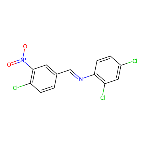 (4-Chloro-3-nitrobenzylidene)(2,4-dichlorophenyl)amine structure